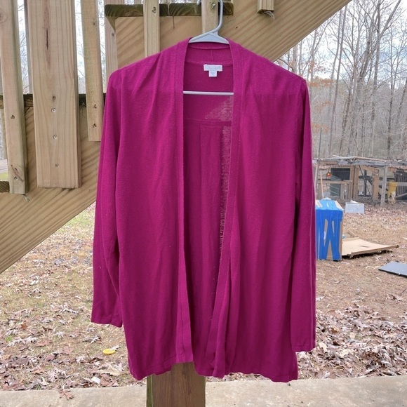 J Jill Linen blend oversized cardigan - Picture 1 of 5